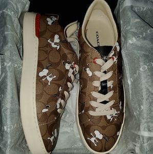 Coach x peanuts clip snoopy low top 8D